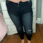 RWN by Rawan Augustina Destructed Ankle Skinny Jean with Frayed Hem