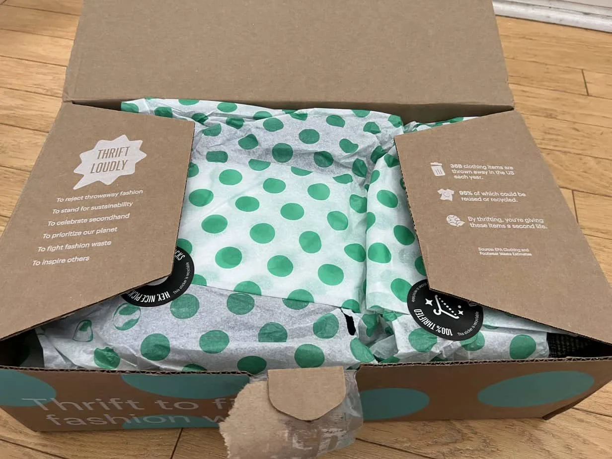 inside the thredUP box