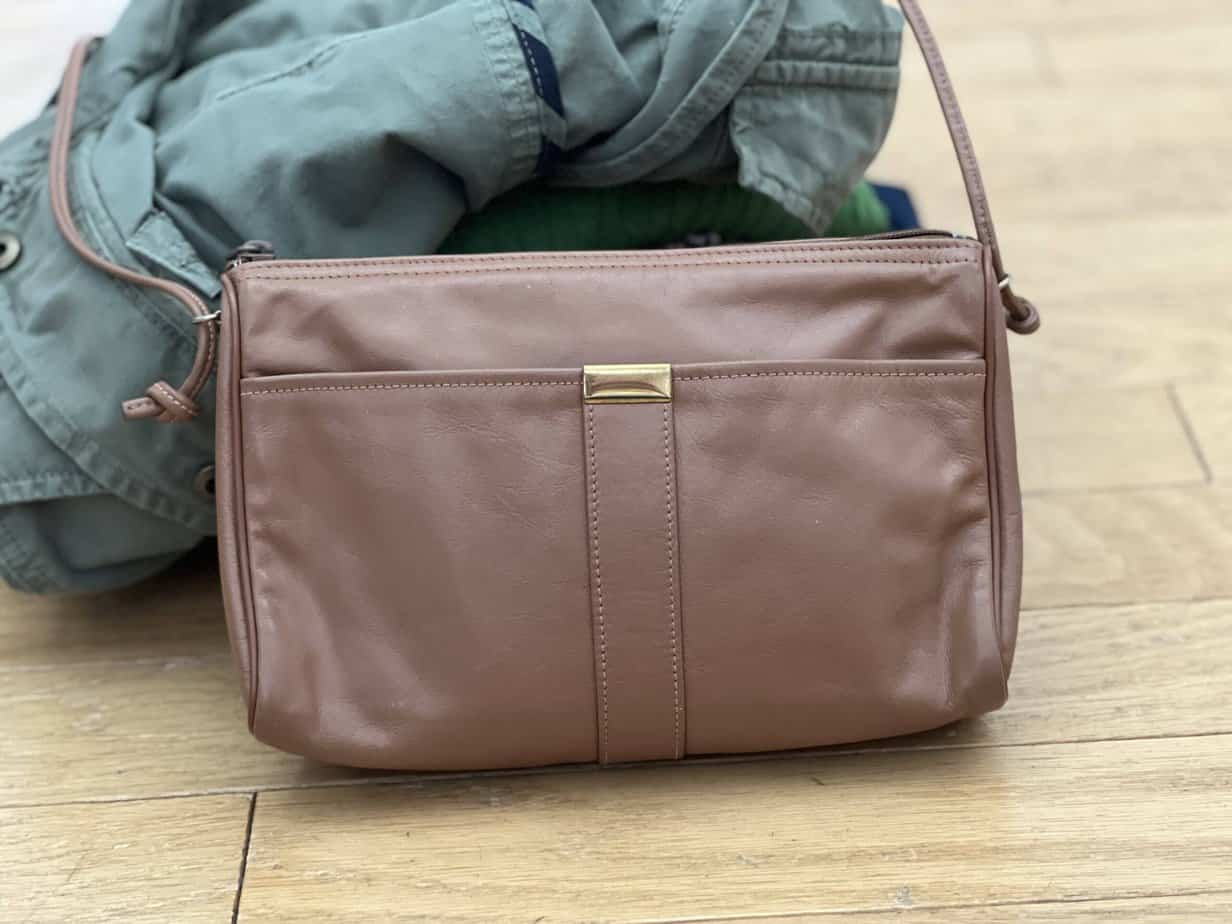 small brown crossbody bag from thredUP