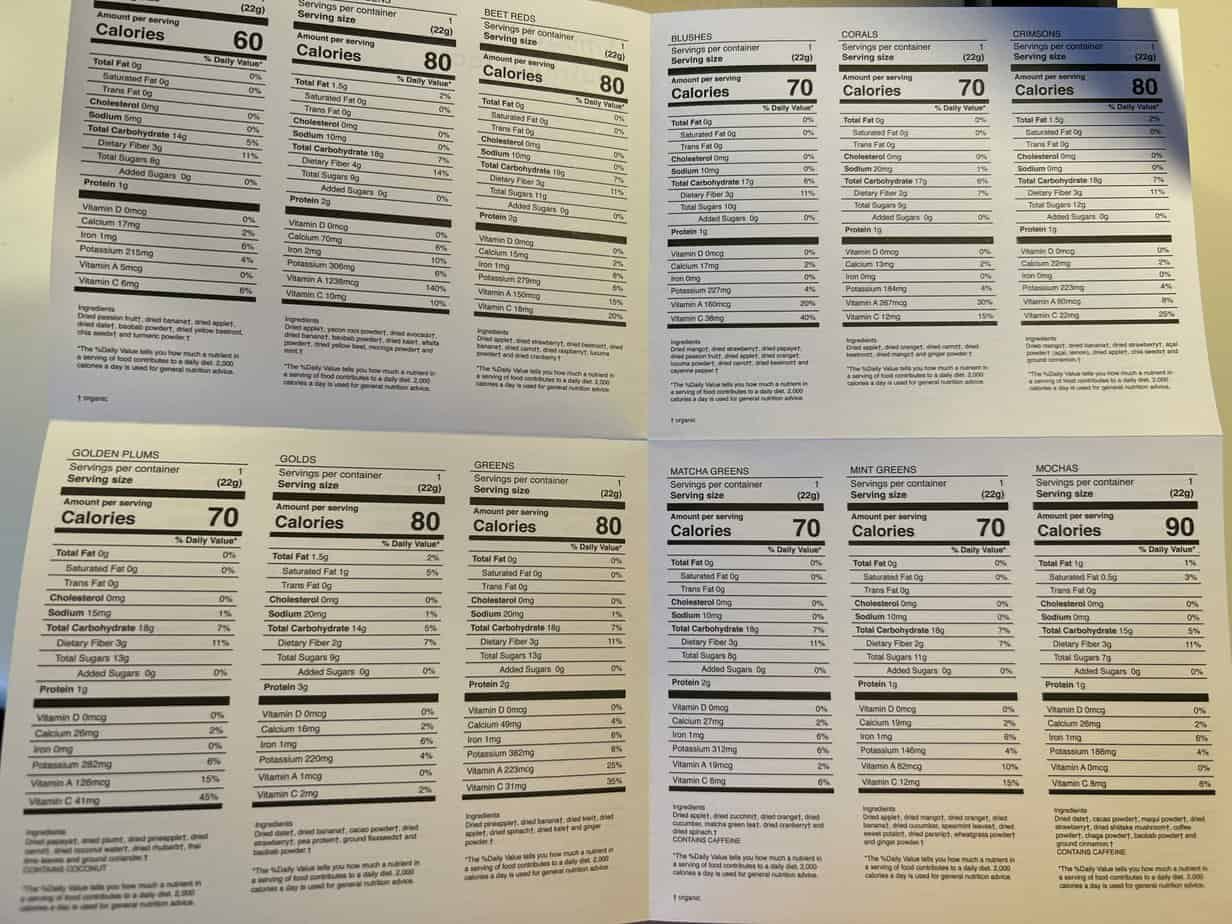 Kencko smoothie nutrition facts at a glance