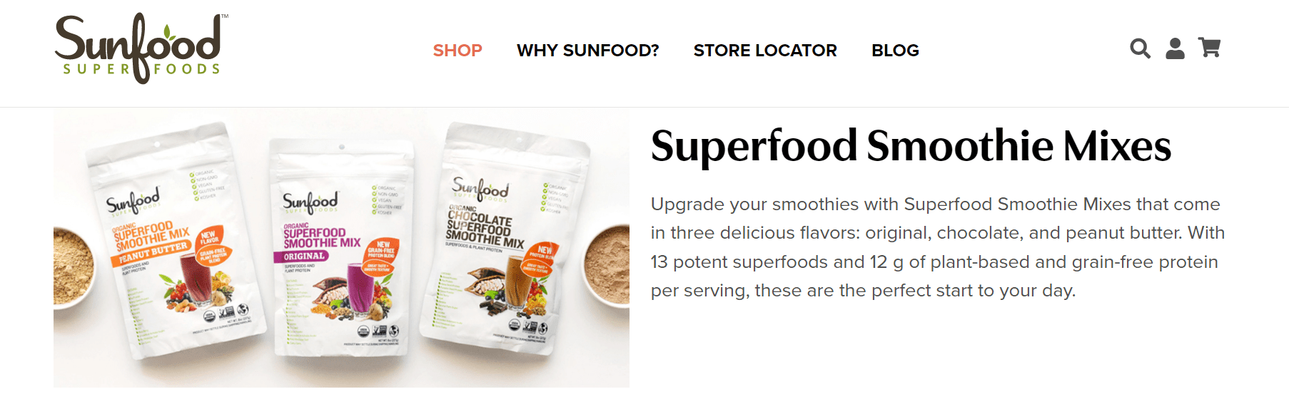 Sunfood Superfood Smoothie Mixes