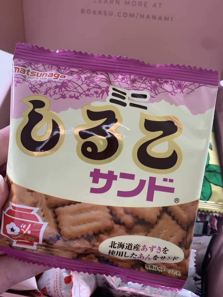 bokksu mini red bean crackers