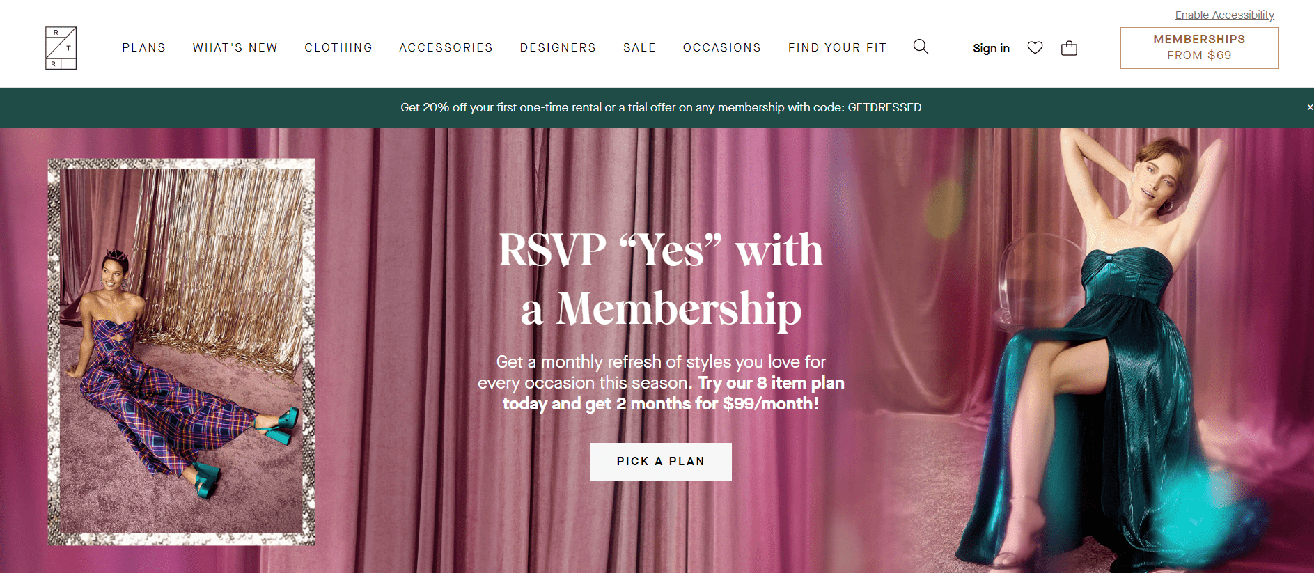 rent the runway WEBSITE