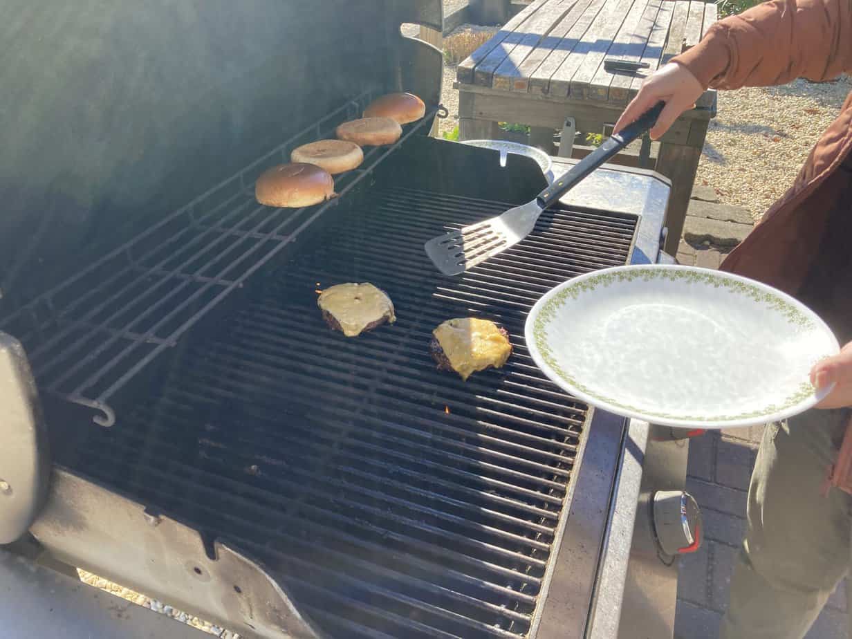 Holy Grail Rib Burguers grilled