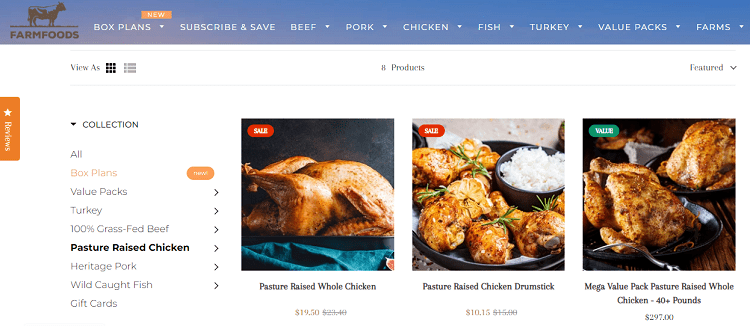 Farm Foods Market website