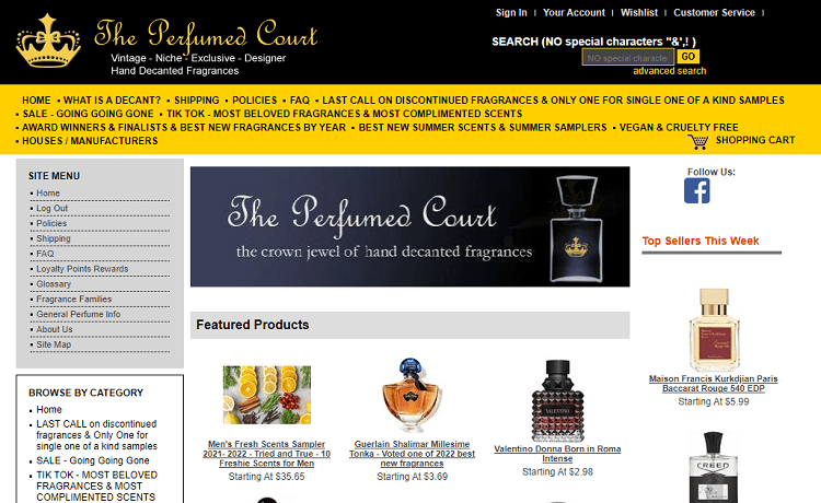 The Perfumed Court website