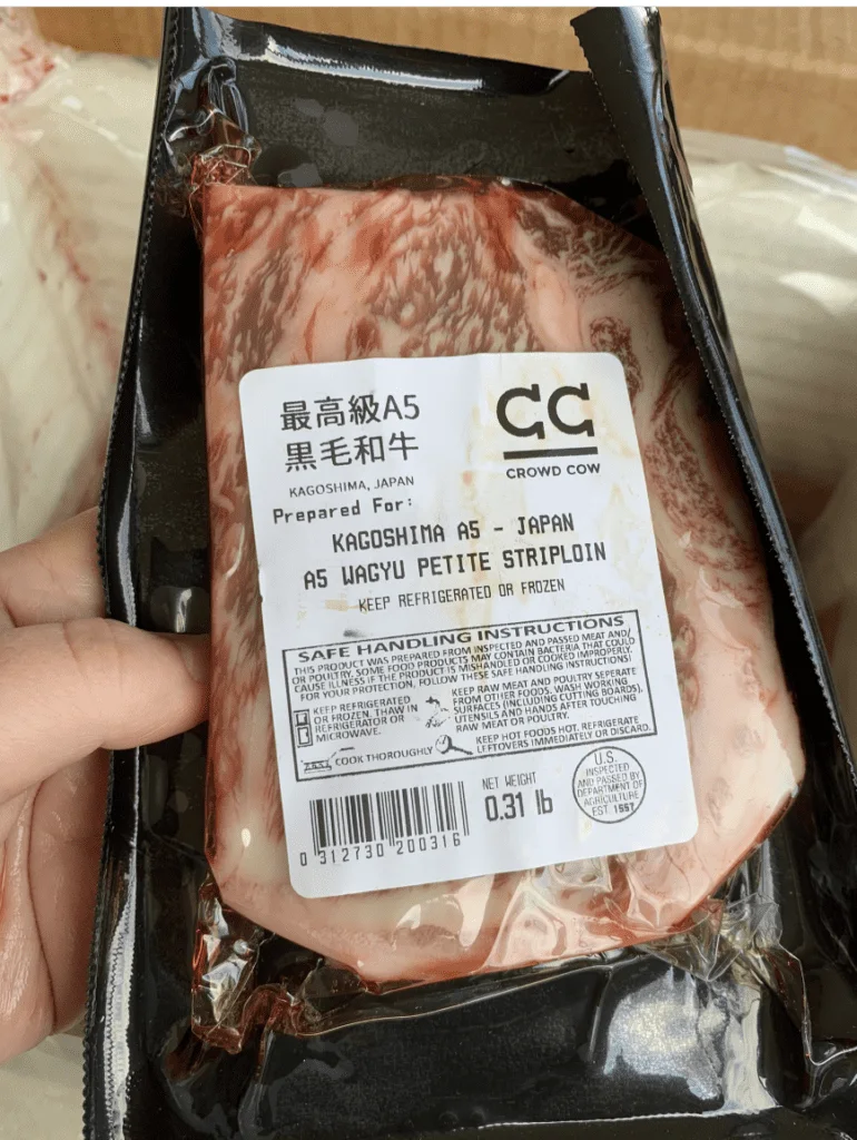 Wagyu Beef Petite Striploin steak crowd cow