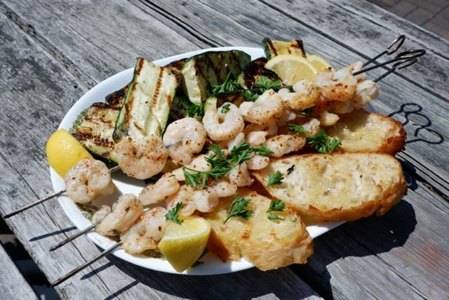 sea to table shrimp with zucchini