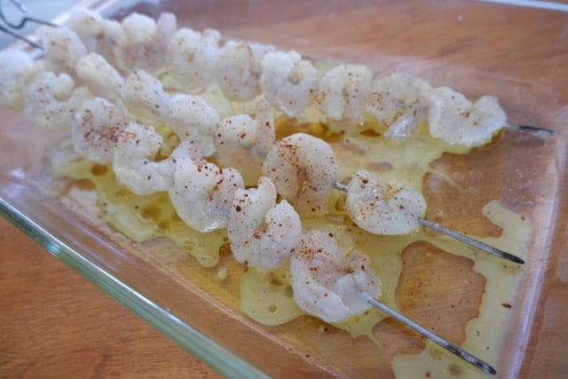 sea to table skewer shrimp