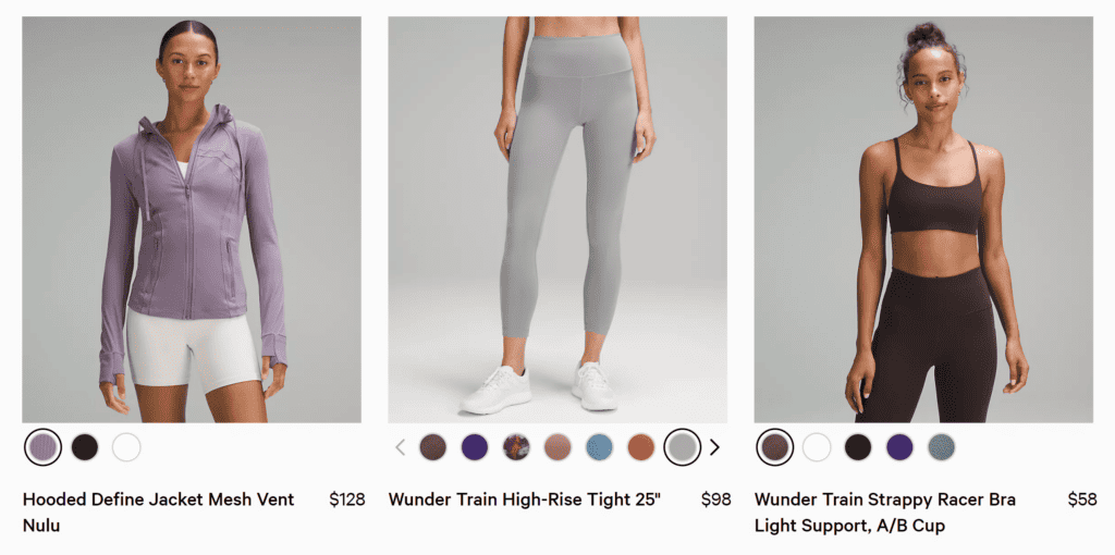 lululemon clothing