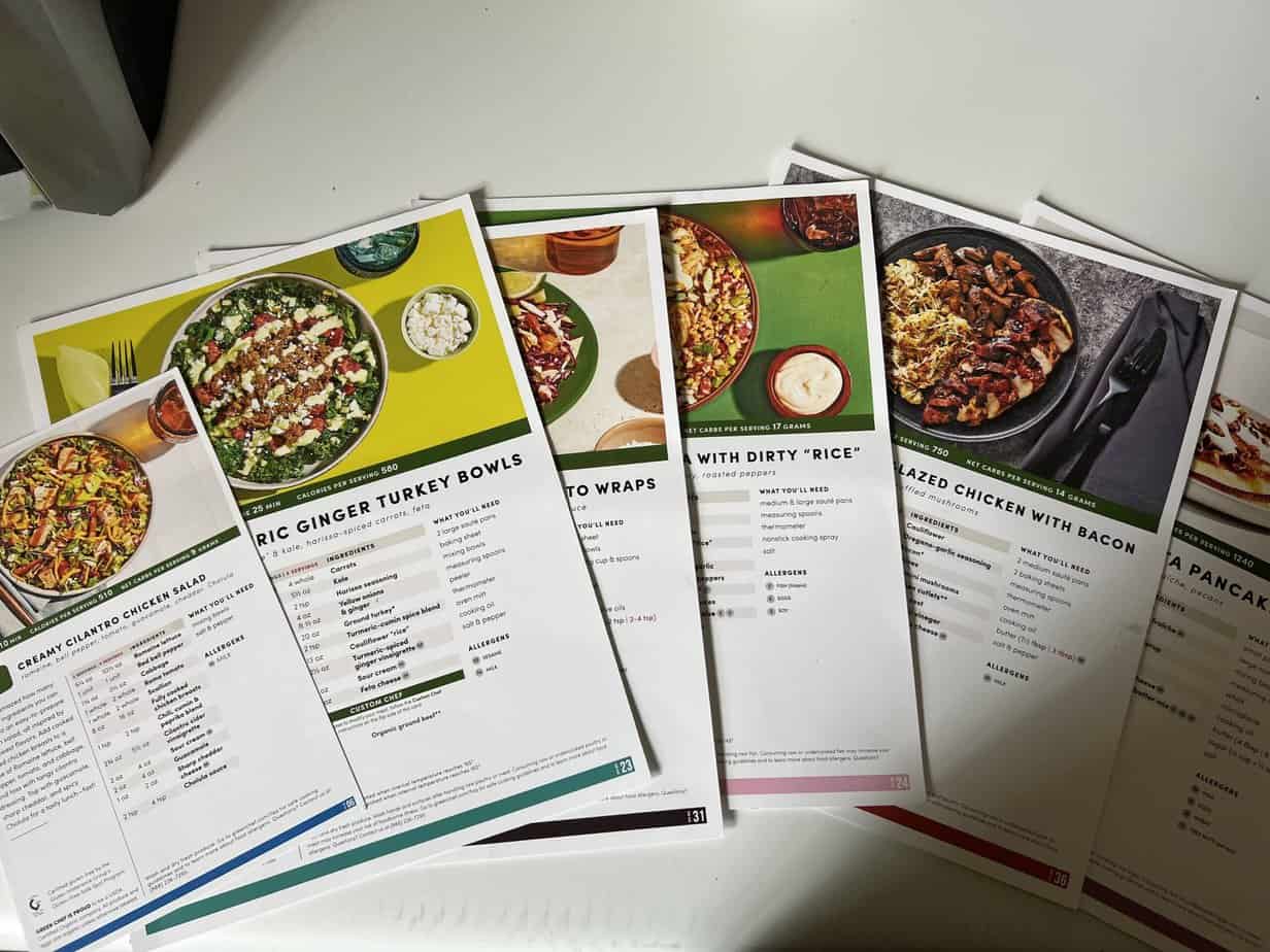 green chef recipe cards Best Postpartum Meal Delivery Services