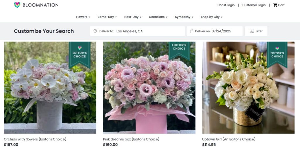 bloomnation next day arrangements