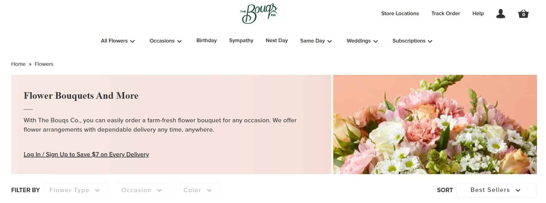 the bouqs co website
