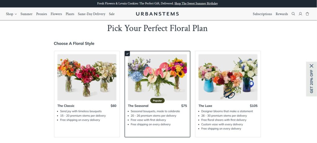 urbanstems suscription