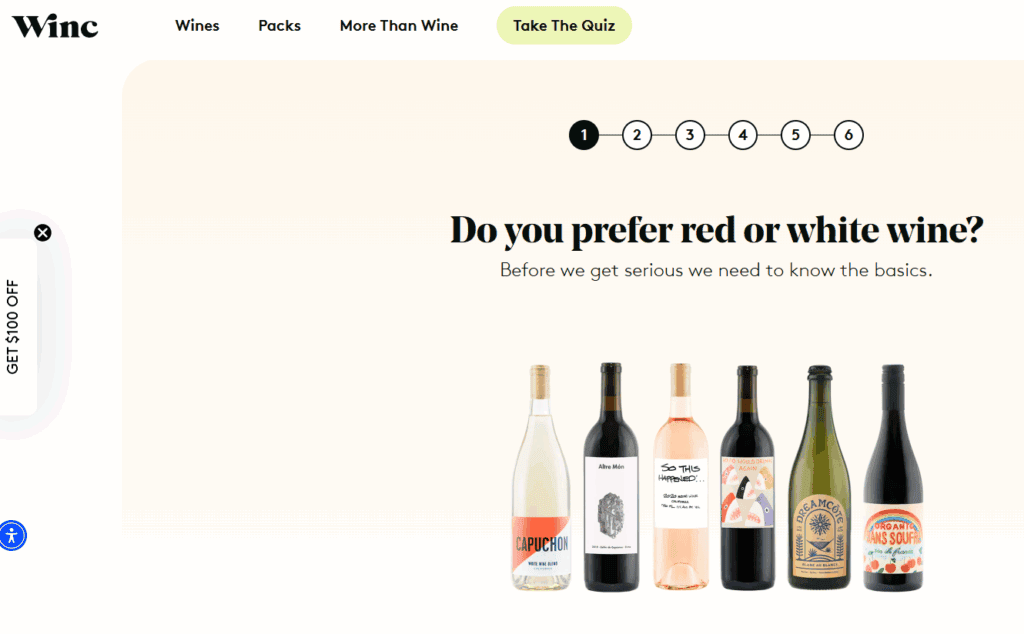 winc bright cellar quiz