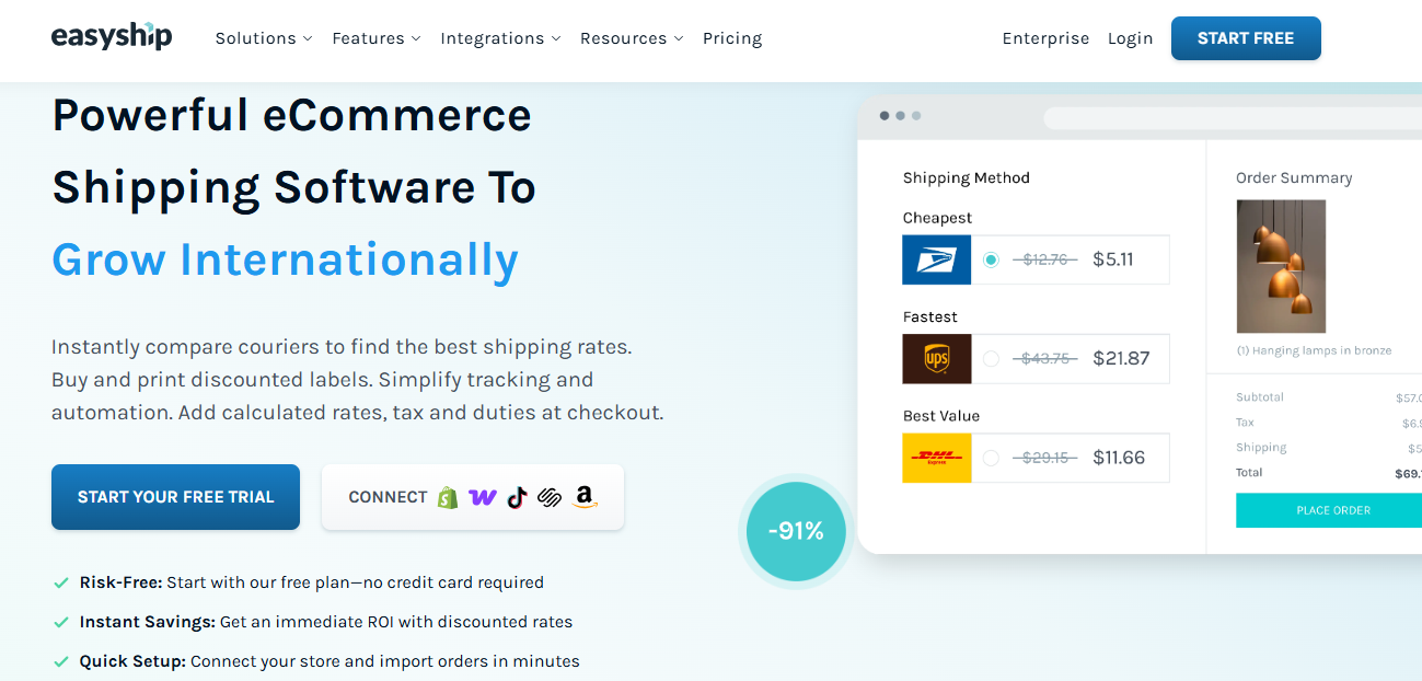 Easyship: Best for International Retailers