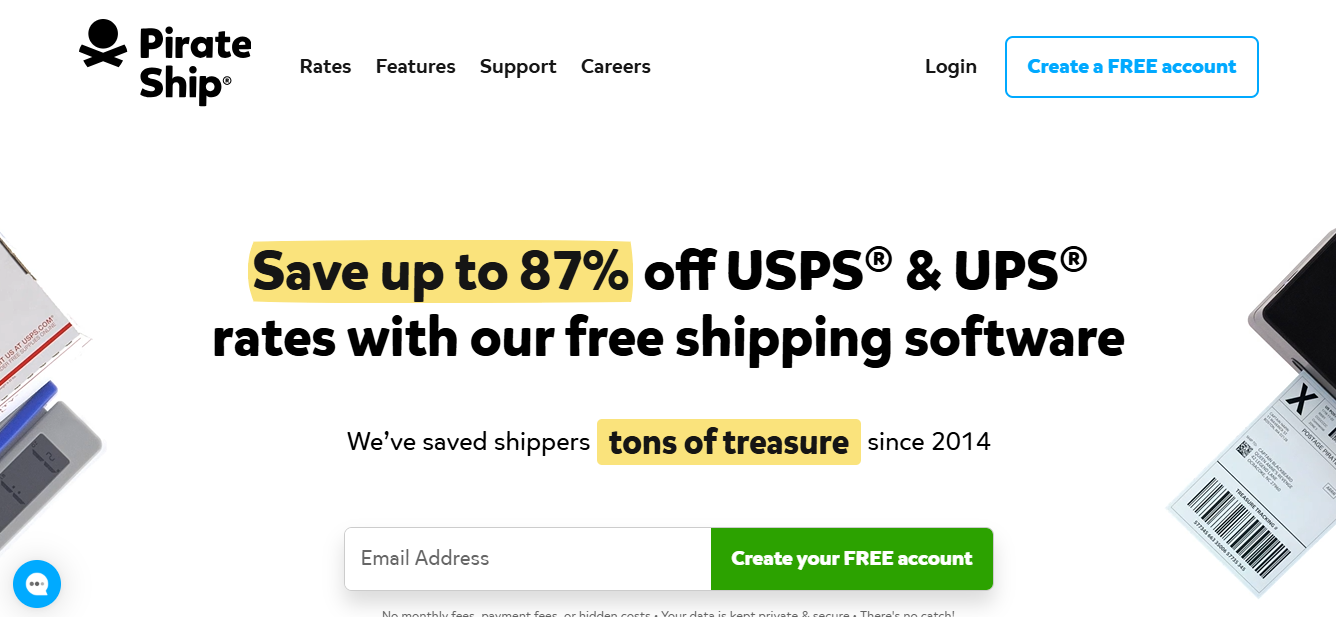 Pirate Ship: Best For Early-Stage Subscription Startups