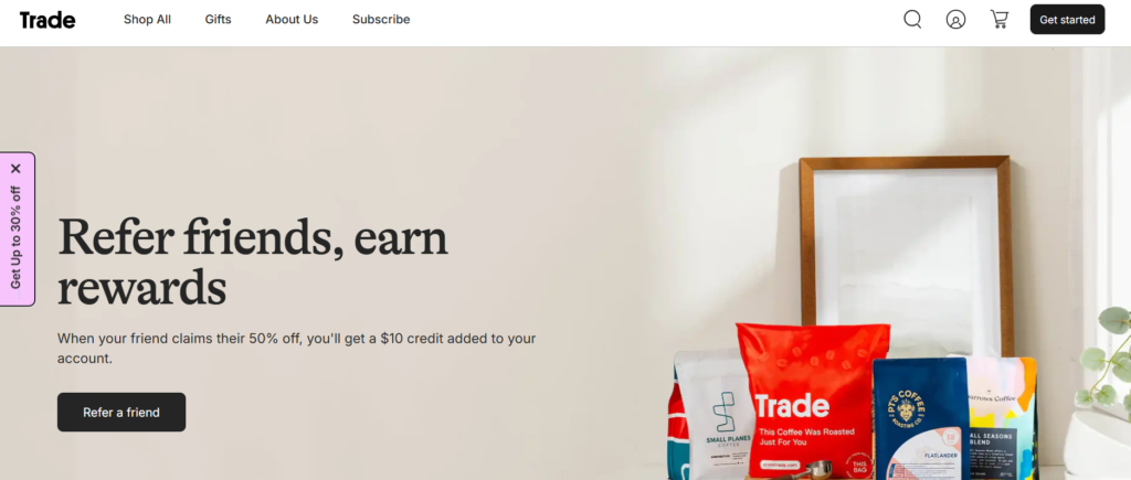 trade coffe website