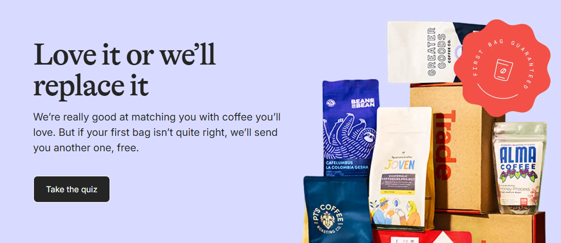 trade coffee replaces