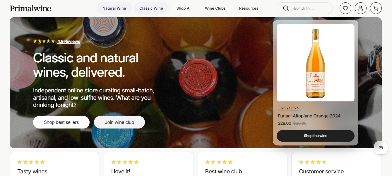 Primal Wine: Best for Discovering Small Producers