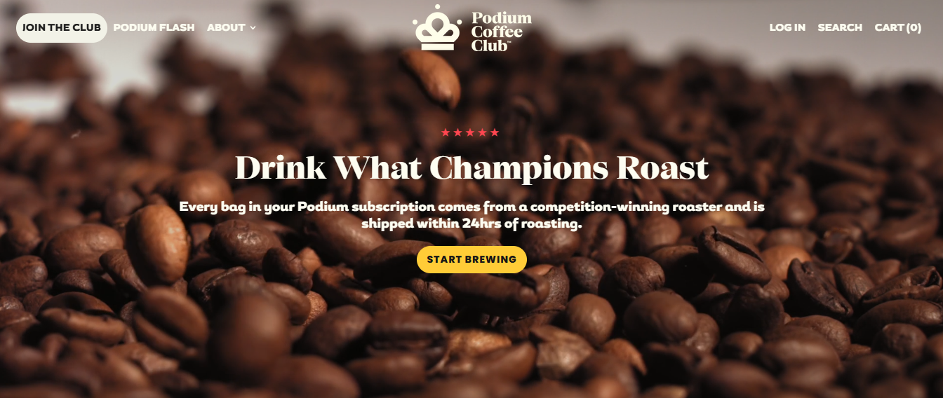 Podium Coffee Club: Best for Premium Coffee