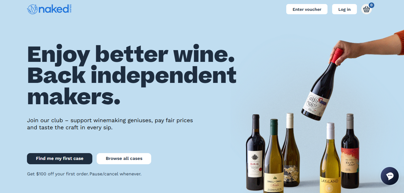 Naked Wines: Best for Supporting Independent Winemakers